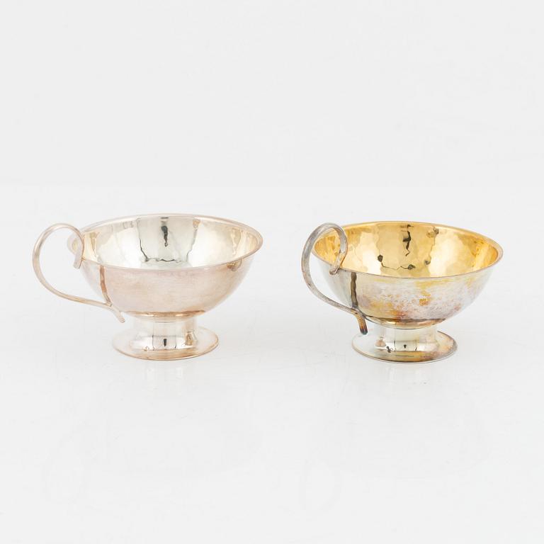 A set of Swedish Silver Punsch Cups (9 pieces).