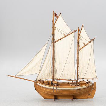 Modell av galeasen "Petter" av Orust, Lars Herngren 1990-tal.