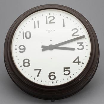 VÄGGKLOCKA, industri, Temco, England, omkring 1900-talets mitt.