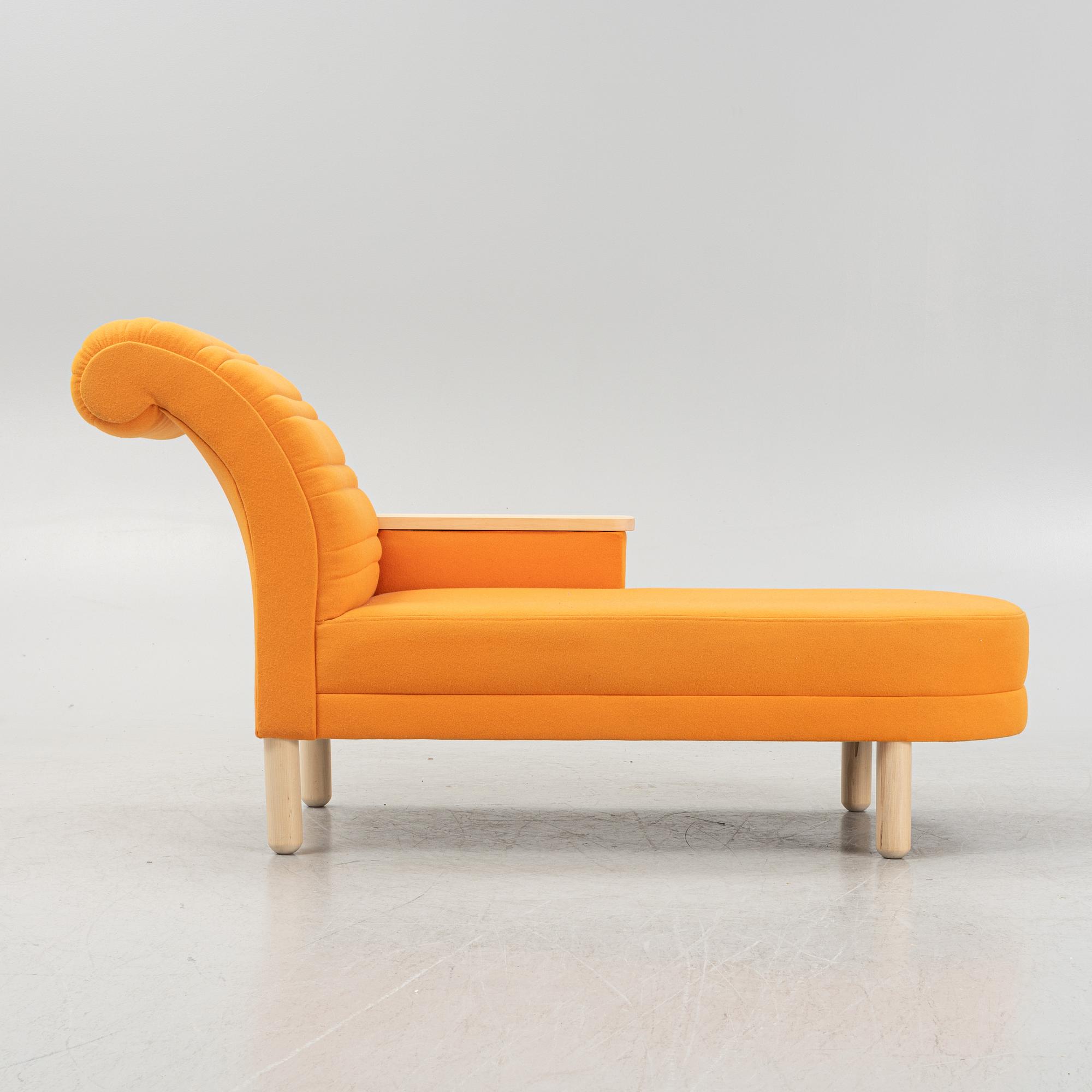 A daybed, made by a student at Carl Malmstensskolan, around 2018.