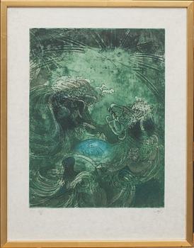 ROBERTO MATTA, färgetsning, signerad och numrerad XXV/XXV.