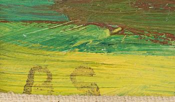 Birger Simonsson, oil on panel, signed BS.