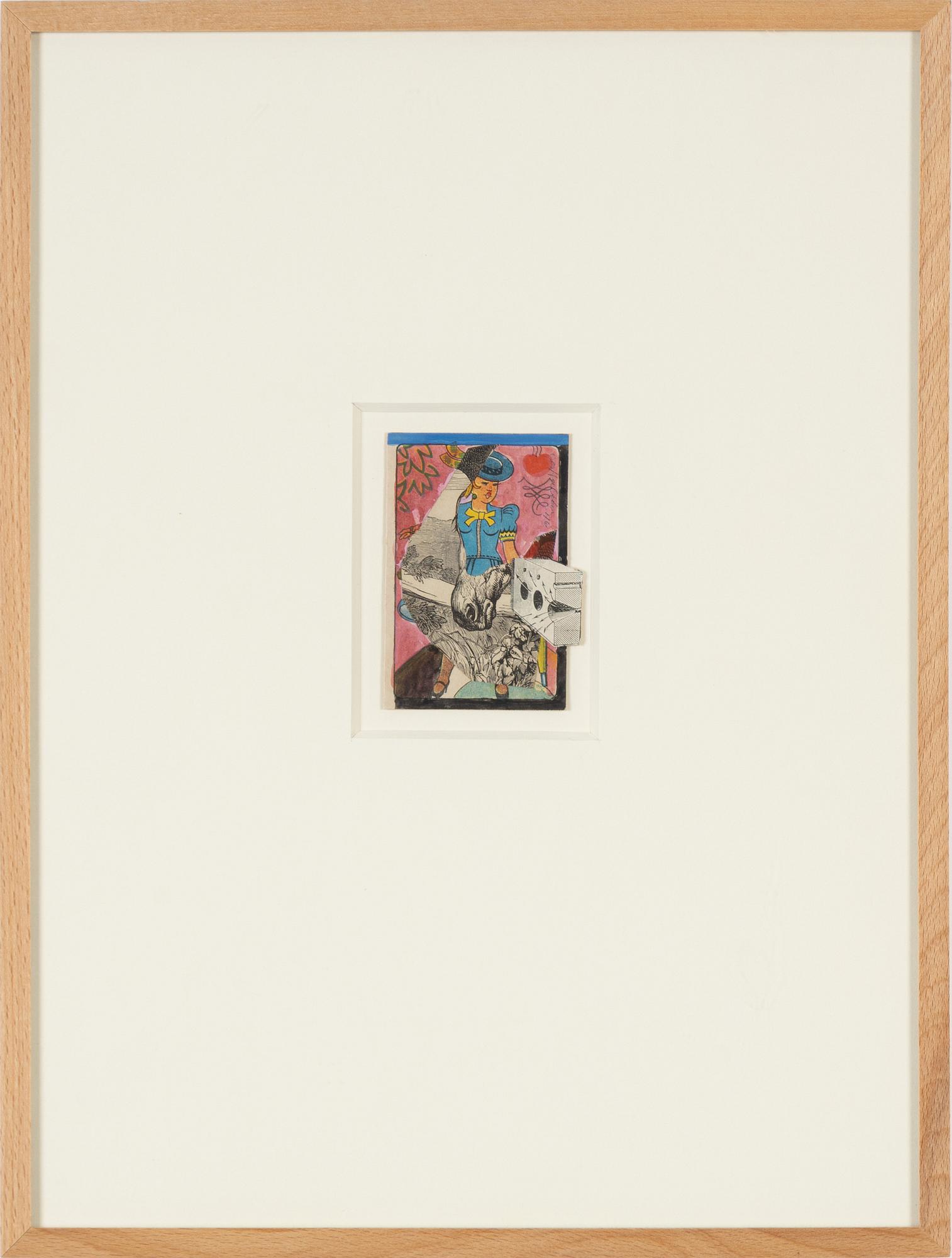 CO Hultén, mixed media and collage on paper, signed and dated -46.