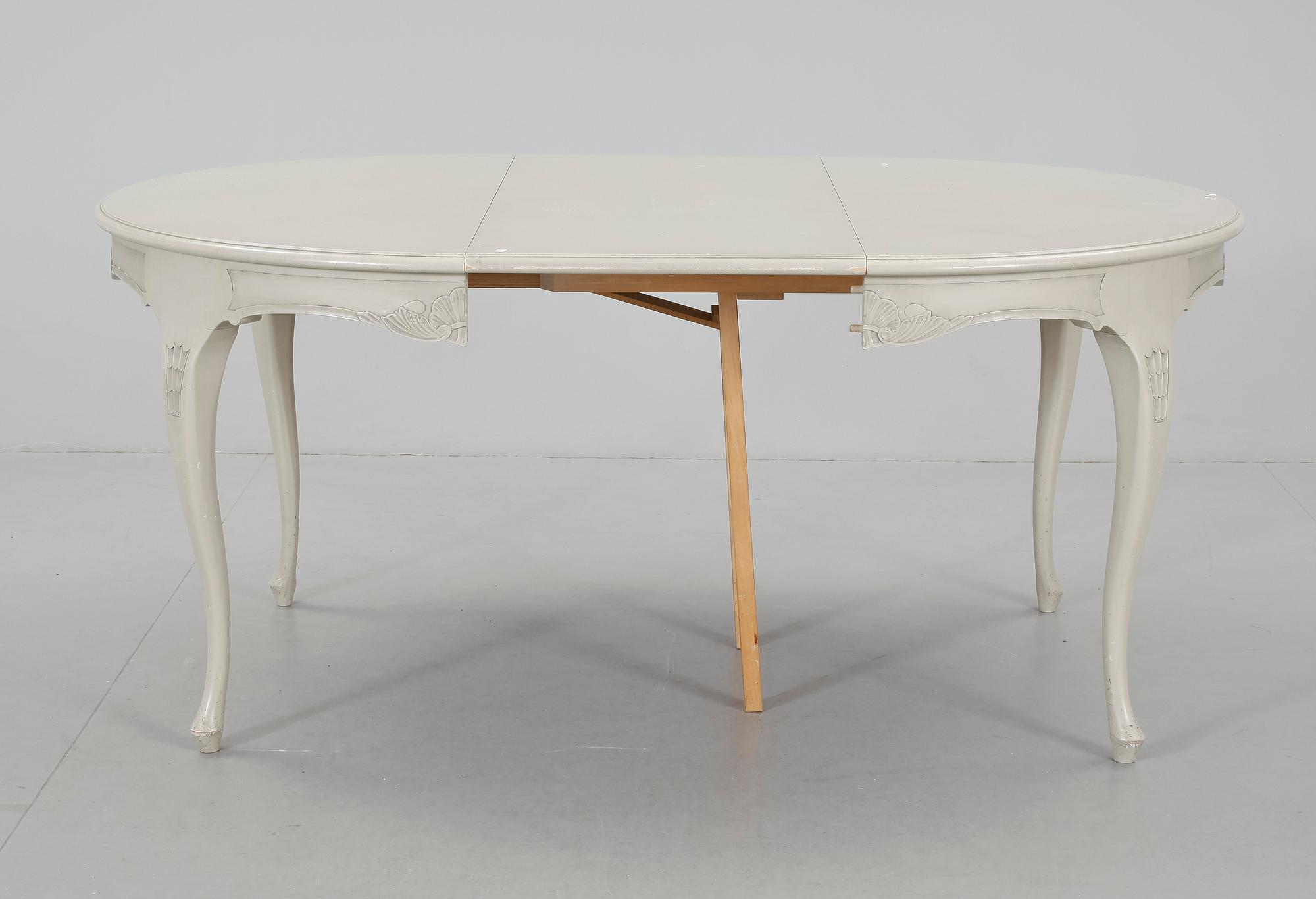 MATSALMÖBEL, 9 delar, rokokostil, 1900-talets senare hälft.