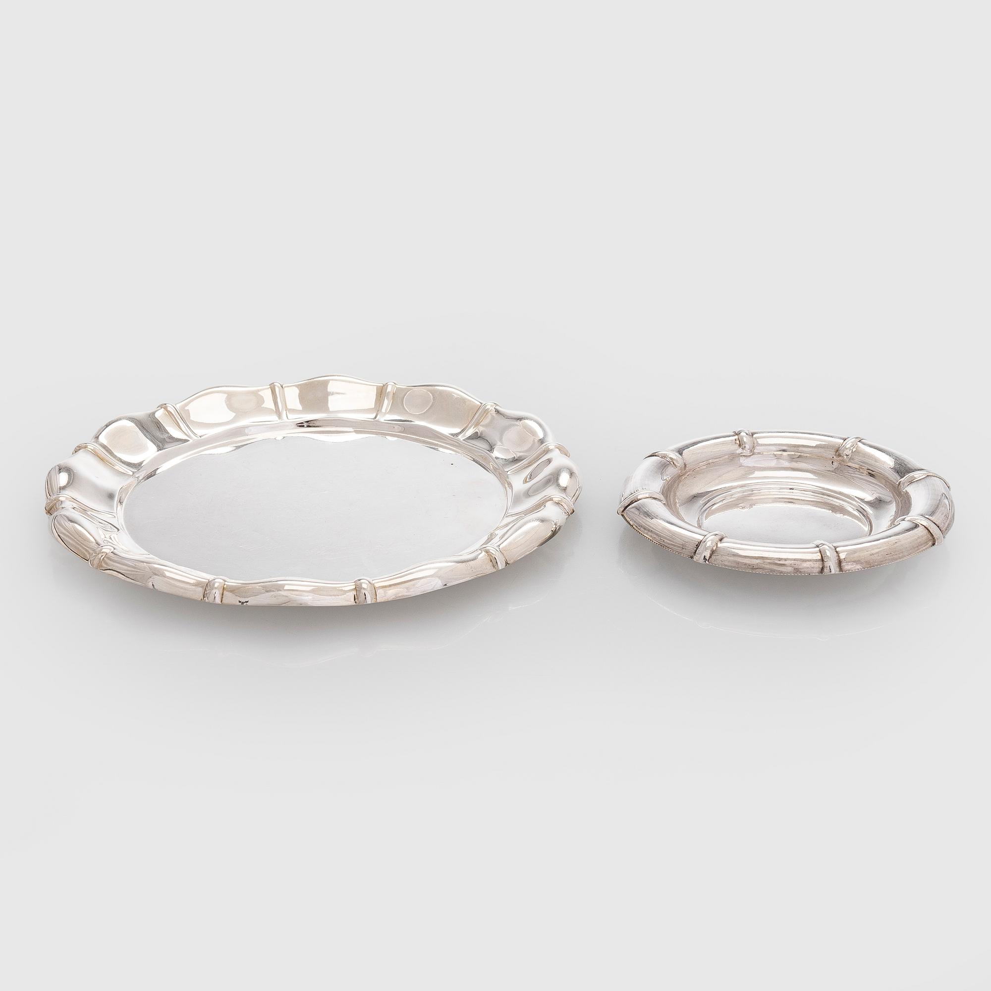 Two silver plates, Czechoslovakia 1921-1941.