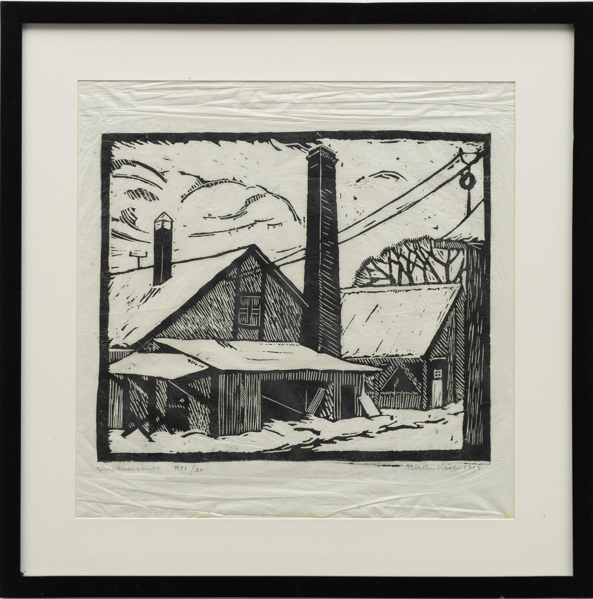 Wilhelm Kåge, Four linoleum cuts.