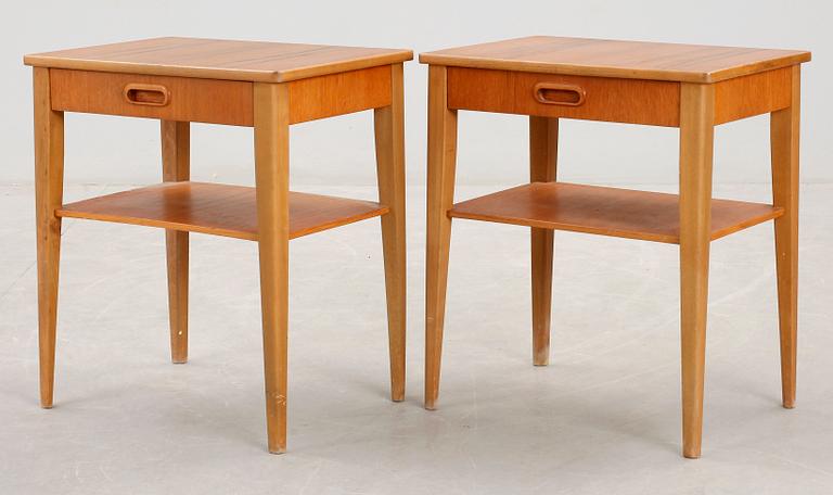 SÄNGBORD, ett par, 1950/60-tal.