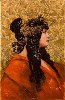 UNKNOWN ARTIS, ca 1900, oil on pergament.