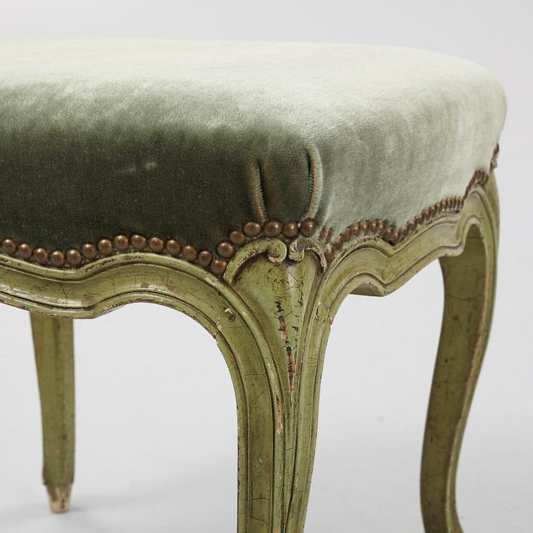 A Rococo style stool, 19th Century.