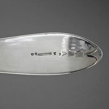 SOPPSLEV, silver, Paul Georg Hallbeck Malmö 1829. Vikt 255 gr.