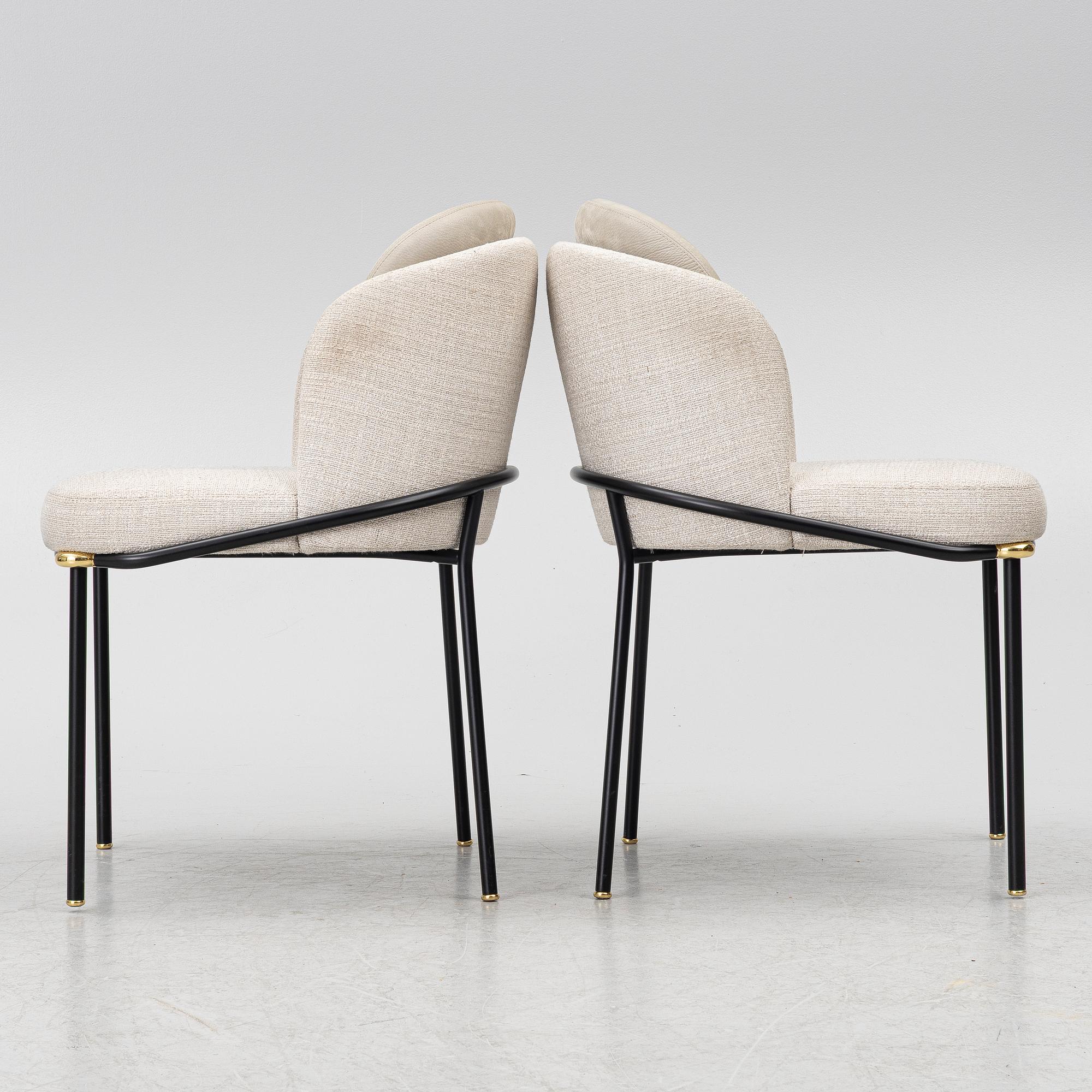 Christophe Delcourt, stolar, ett par, "Fil Noir Dining", Minotti. Italien.