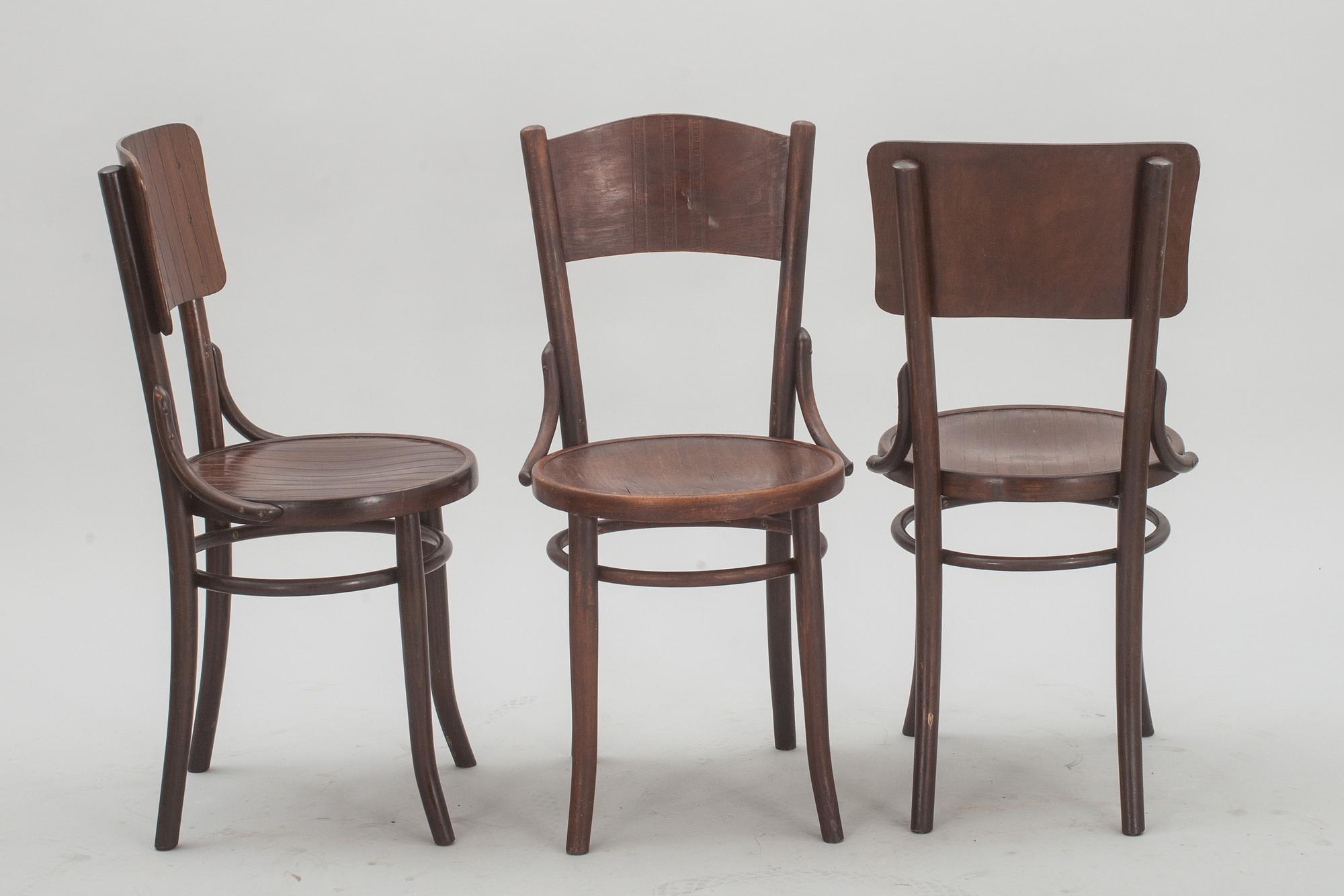 STOLAR, 6 snarlika, Thonet och Mundus. 1900-tal.
