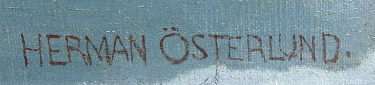 Herman Österlund, olja på duk signerad.