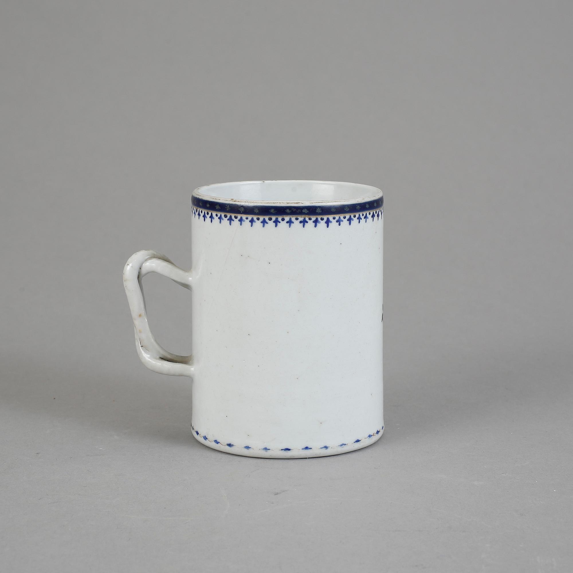 MUGG, porslin, kompaniporslin, Jiaqing, 1800-talets början.
