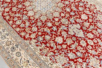 A carpet, Nain Part Silk, sk 6 LAA, signerad Deroshk 297 x 176 cm.