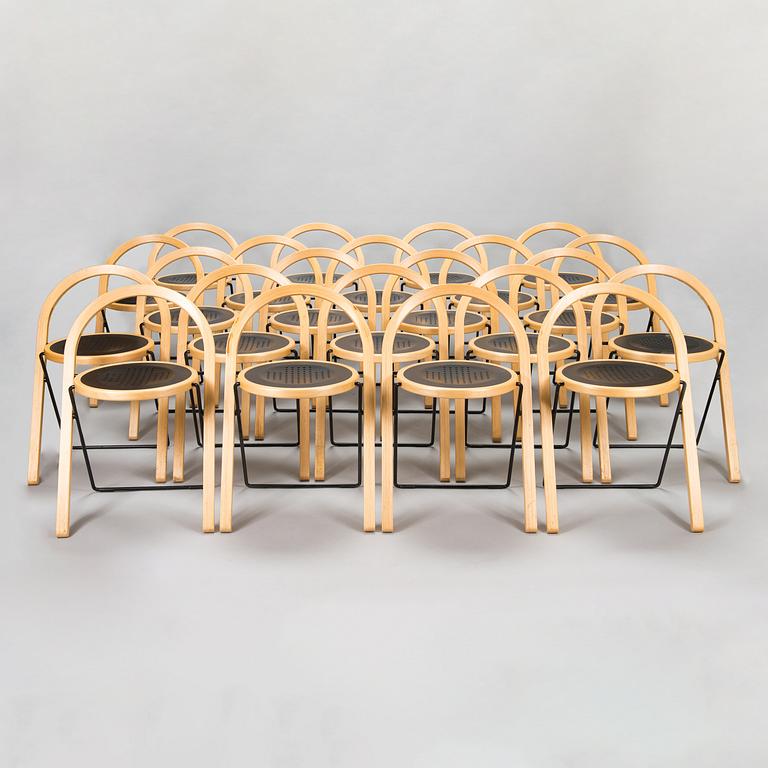Börge Lindau, 22 'Sparta' folding chairs for Blå Station. Designed in 1993.