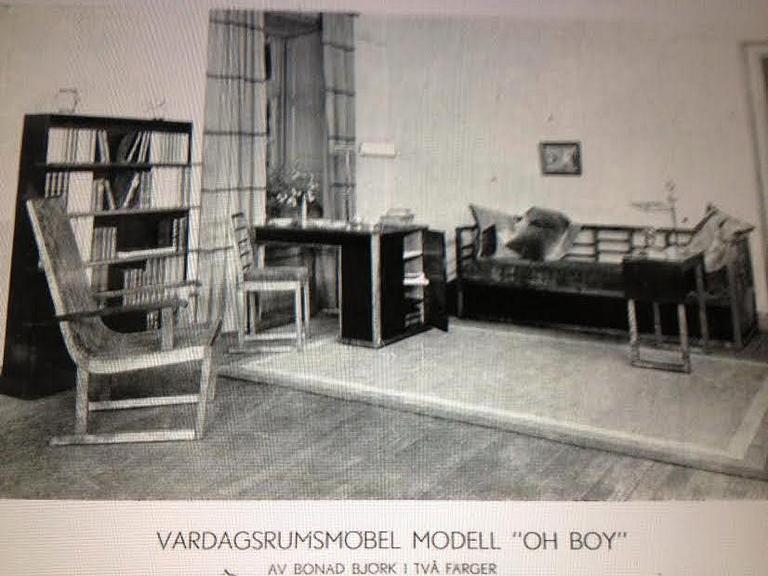 Axel Einar Hjorth, bokhylla, "Oh boy" Nordiska kompaniet, 1929.