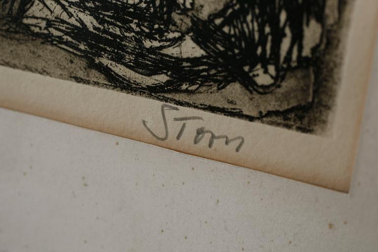 WILLIBALD STORN, etching, signed and numbered 2/8.