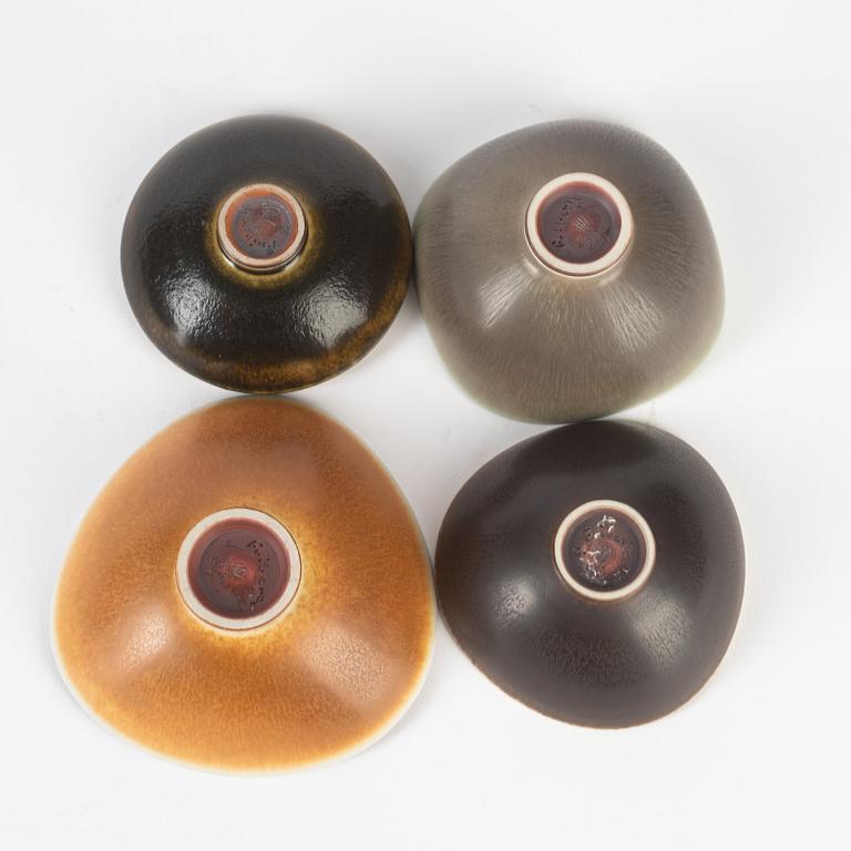 Berndt Friberg, four stoneware bowls.