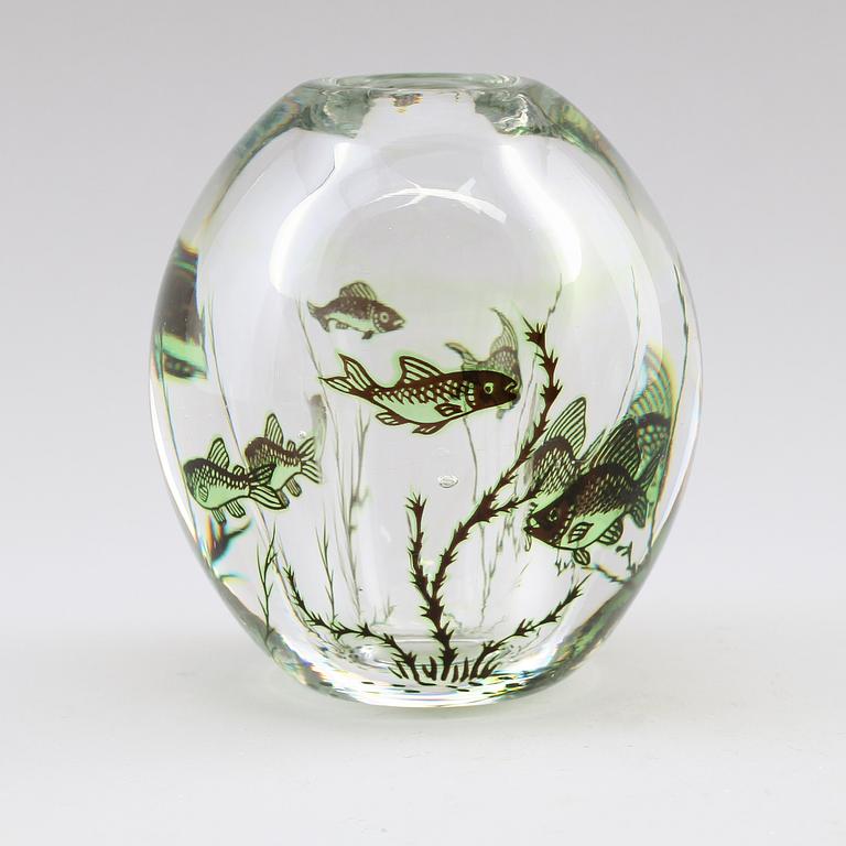 VAS, glas, Edward Hald, Graal 422, Orrefors, signerad.