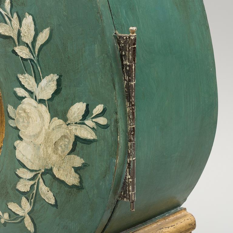 A Swedish Rococo longcase clock, second half of the 18th century.
