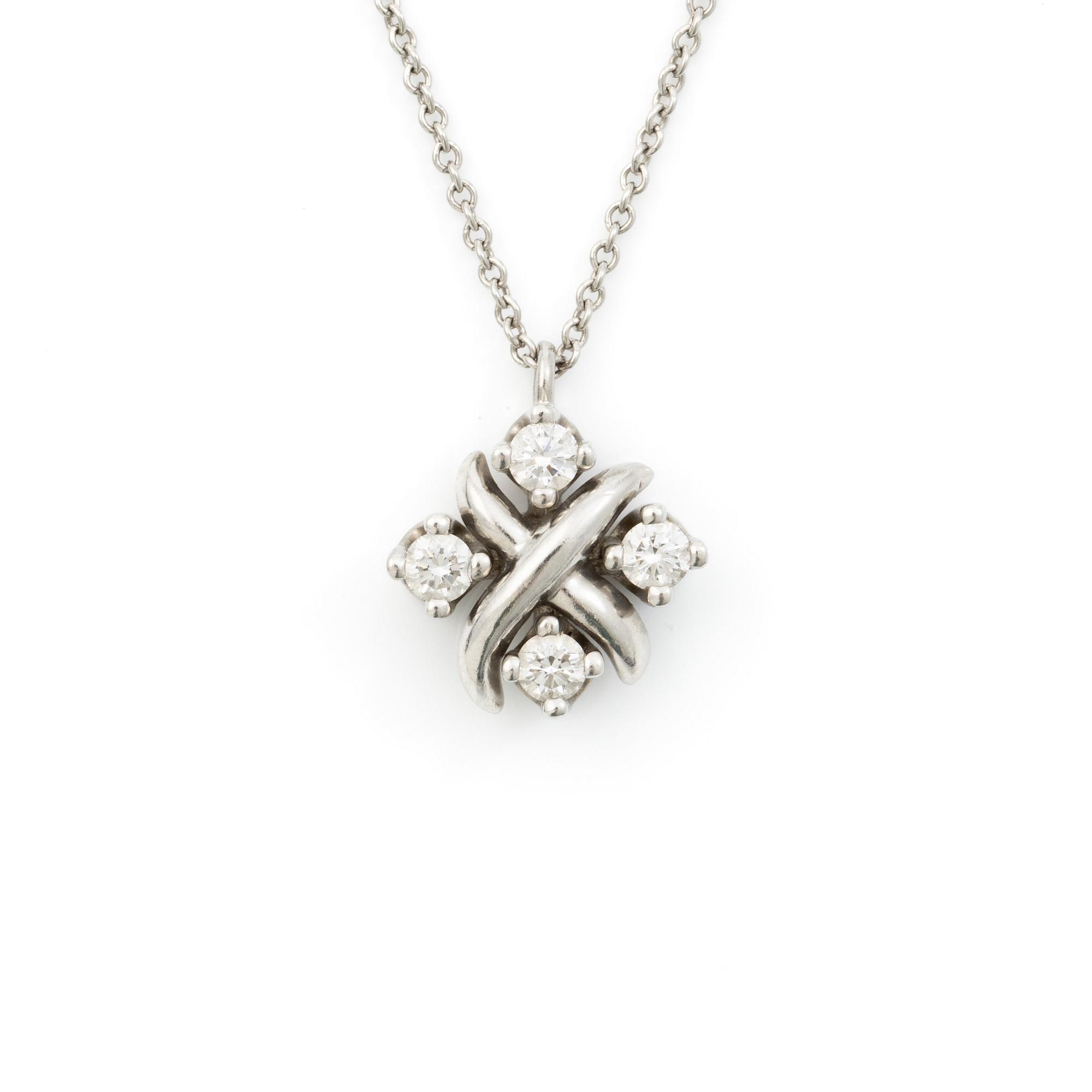 Tiffany & Co, "Lynn pendant", platinum with brilliant-cut diamonds.