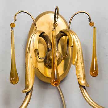 Paavo Tynell, a pair of wall sconces, model 7252, Taito 1930s.