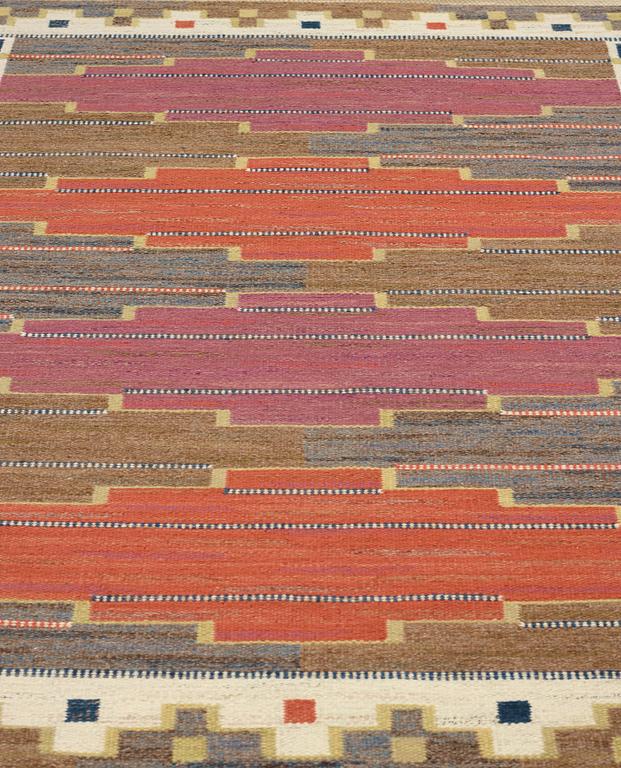 Märta Måås-Fjetterström, MATTA, "Bruna heden", rölakan, ca 210 x 152,5 cm, signerad  AB MMF MN.