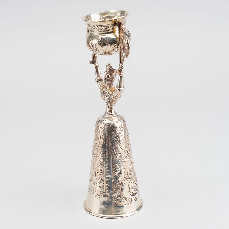 A German ca 1900 silver goblet, weight ca 237 gr.