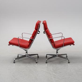 A pair of model EA 216 lounge chairs by Charles and Ray Eames for Vitra, designed 1969.