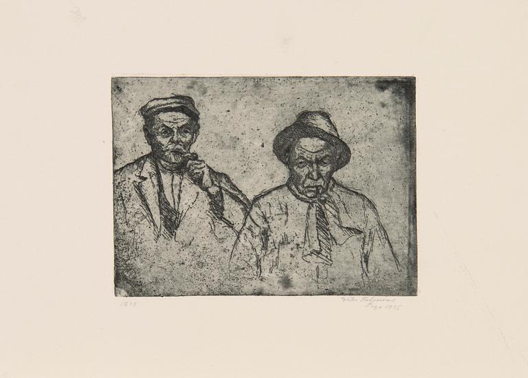 Konstnärsmapp med arbeten av olika finska konstnärer, 1944.