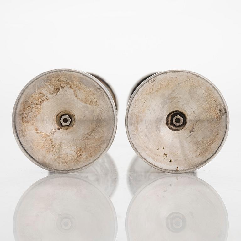 Kaj Blomqvist, A pair of  silver candlesticks, signed KB. Kultakeskus Hämeenlinna 1967.
