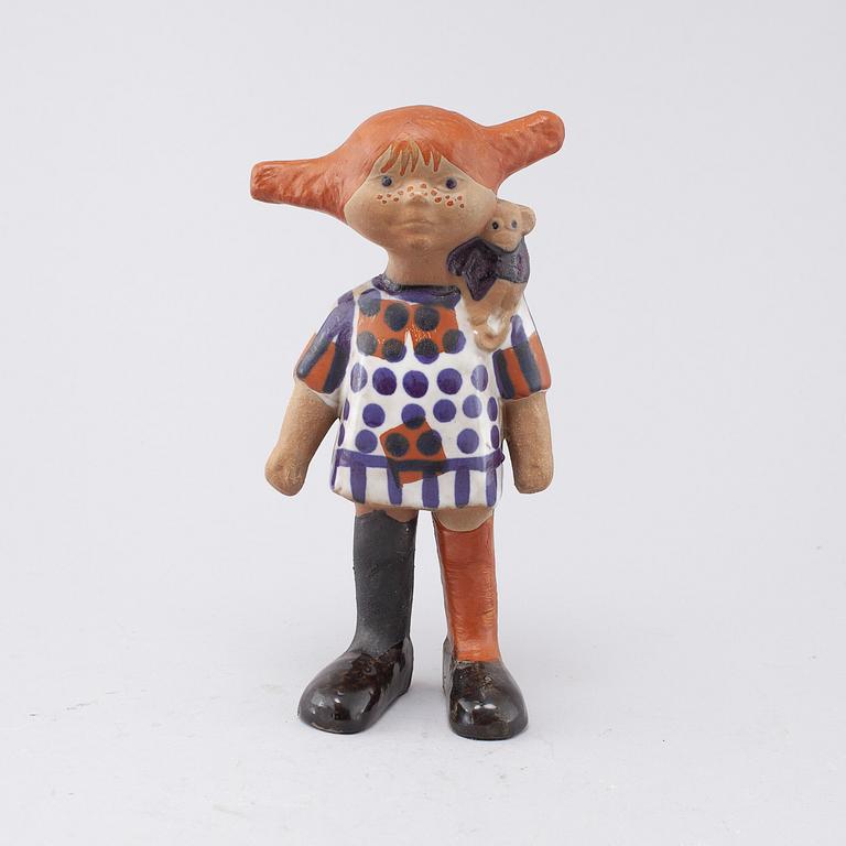 LISA LARSON, figur, stengods, "Pippi", Gustavsberg.