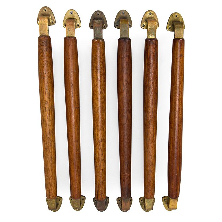 Dörrhandtag, 6 st, 1900-talets mitt.