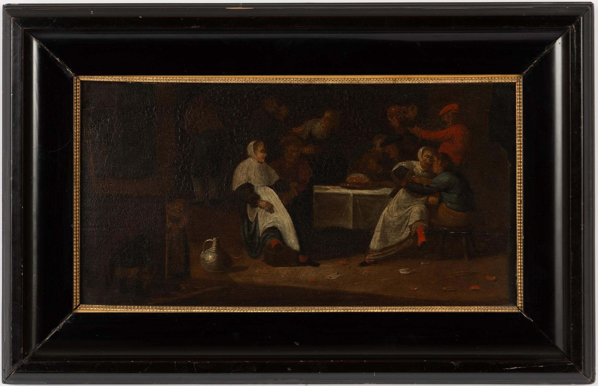 Dutch school, 18th century, Tavern scene.