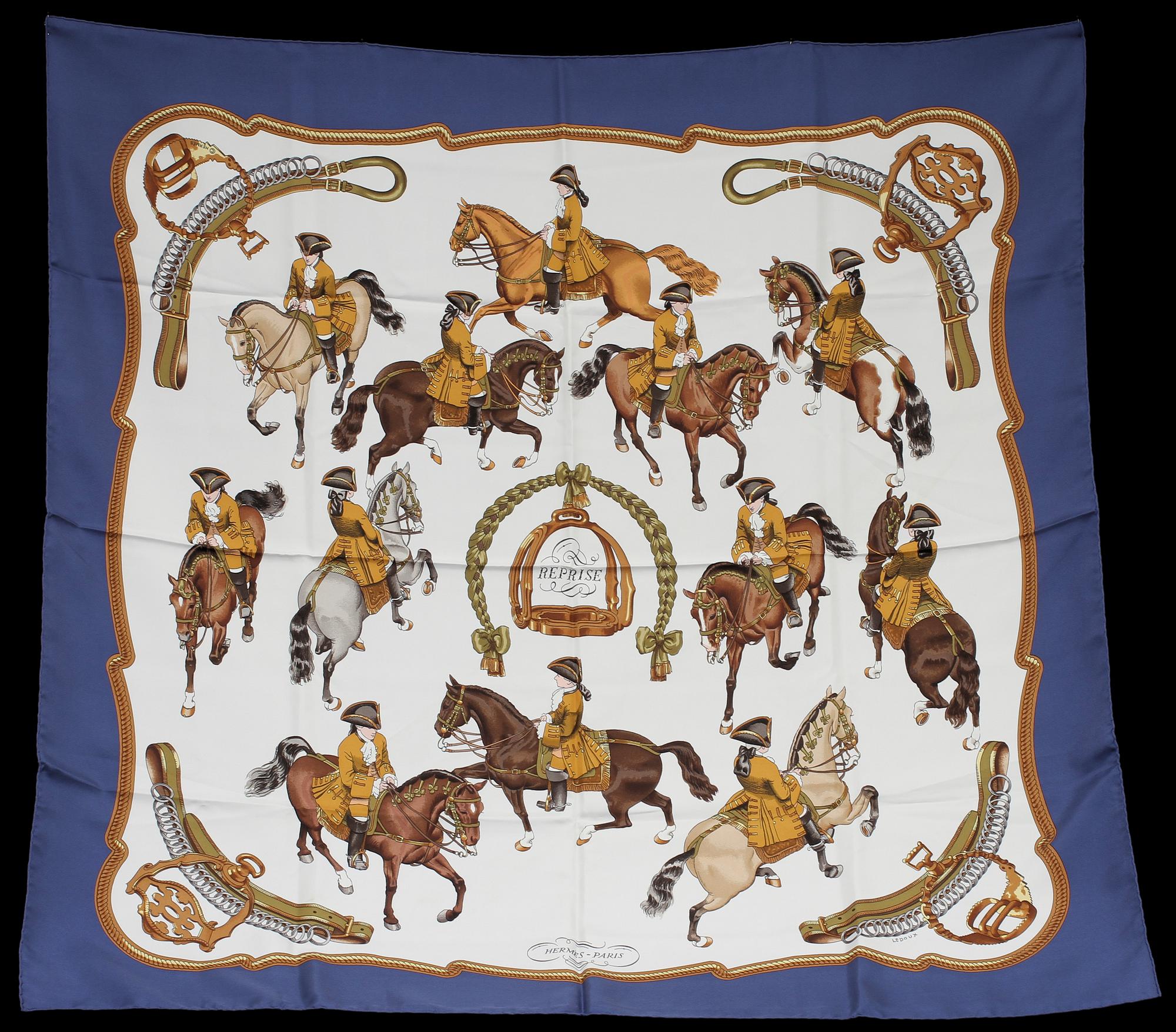 SCARF, siden, "Reprise", Philippe Ledoux, Hermès, Paris, 1900/2000-tal.