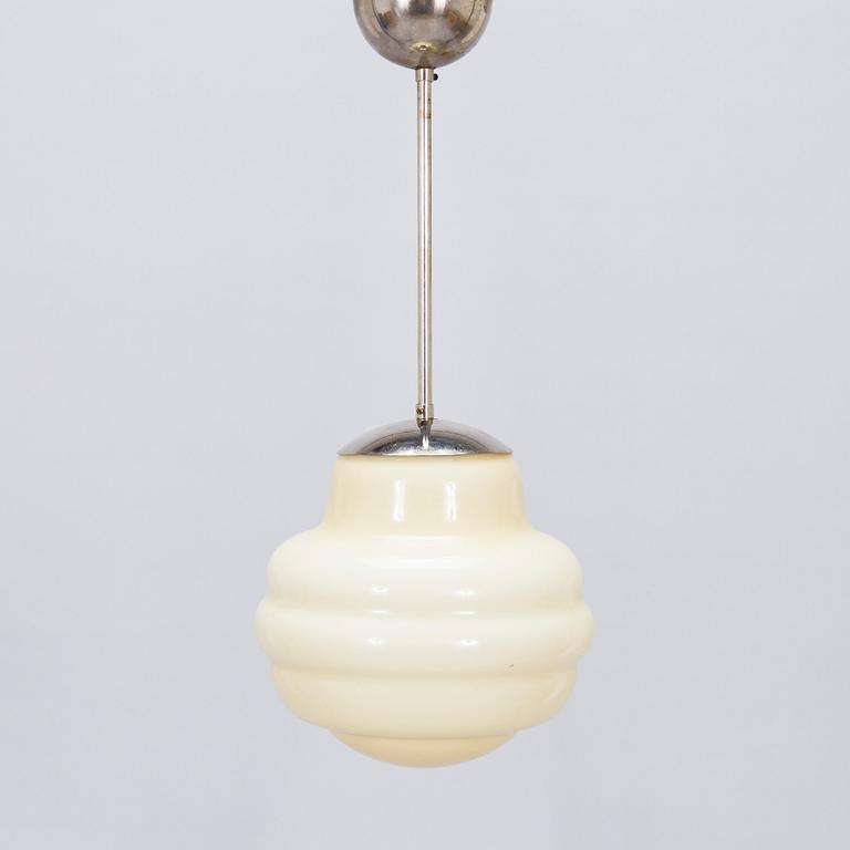 Gunilla Jung, a 1930s pendant ceiling light, model 1019, Orno Finland.