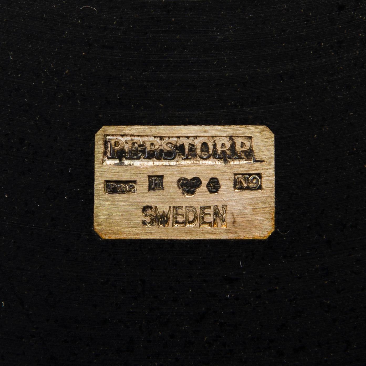 A Perstorp silver inlay, isolit tray, Sweden 1963.