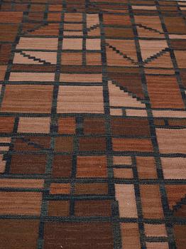 Irma Kronlund, A CARPET, flat weave, ca 218,5 x 147 cm, Signed KLH IK.