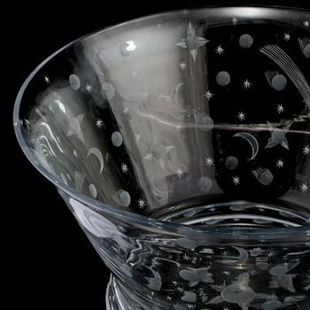 SKÅL, glas, Edward Hald, omkring 1900-talets mitt.