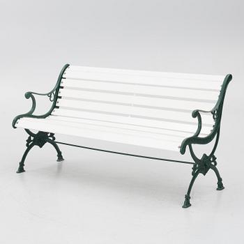 Garden bench, armchair and table, 20th century.