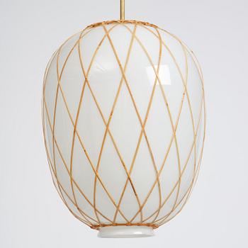 Harald Notini, taklampa, modell 11555, Arvid Böhlmarks Lampfabrik, Stockholm, 1940-tal.