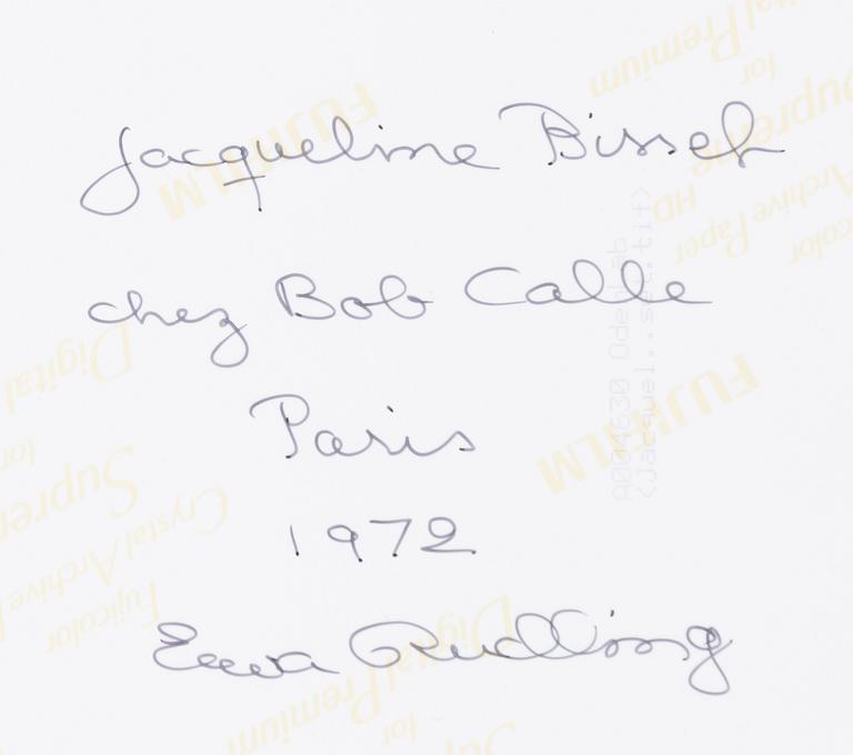 Ewa Rudling, "Jacqueline Bisset, chez Bob Calle".