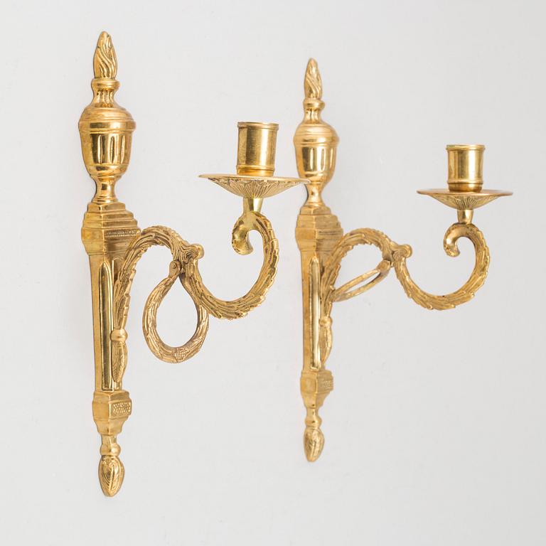 A pair of 'Törne' brass wall sconce from IKEA, 1990's.