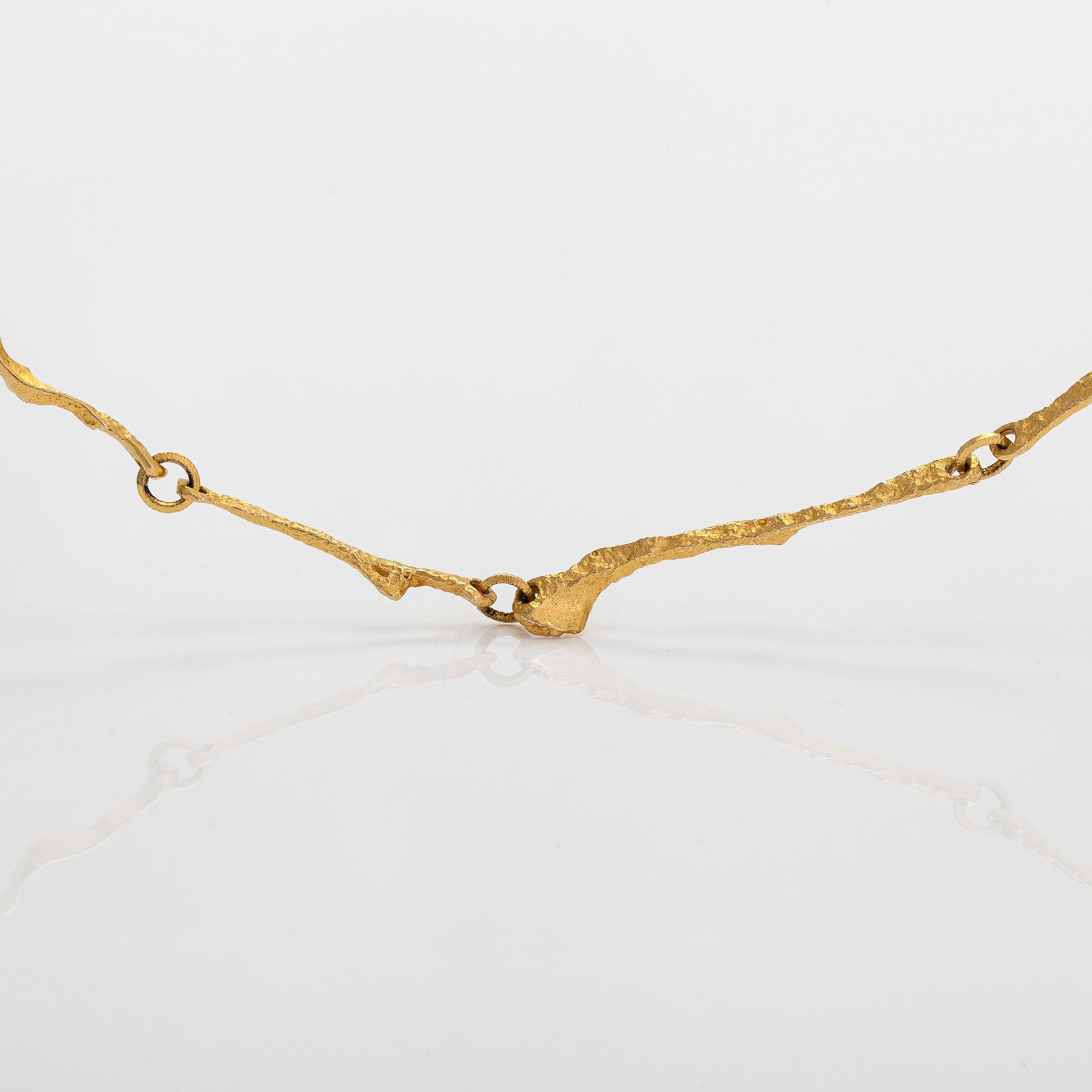 Björn Weckström, halsband, "Gyllene ström", 14K guld. Lapponia 1979.