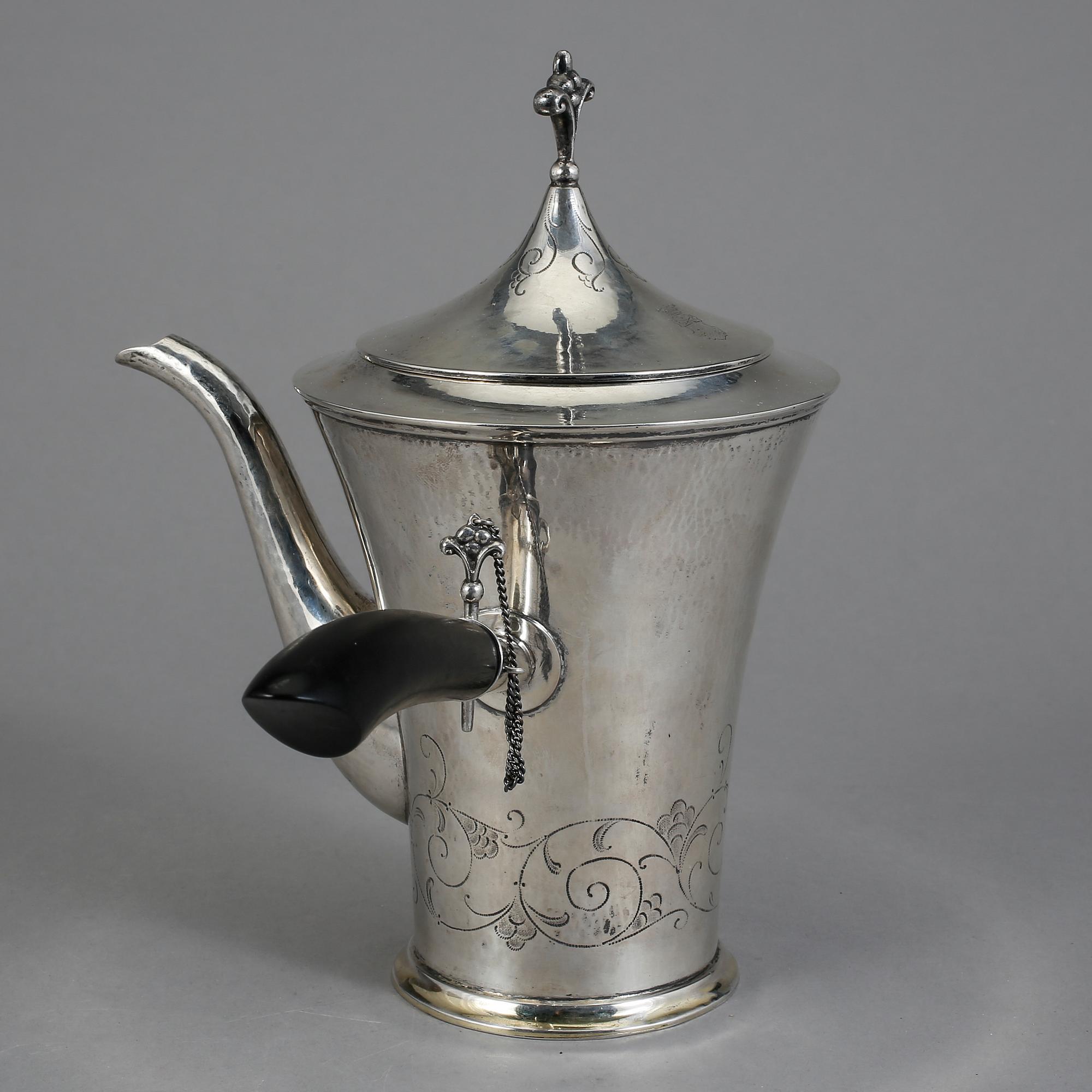 KAFFEKANNA, silver K Andersson Stockholm 1926. Total vikt 611 gr.