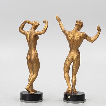 Decorative sculptures, a pair, 1920s/30s.
