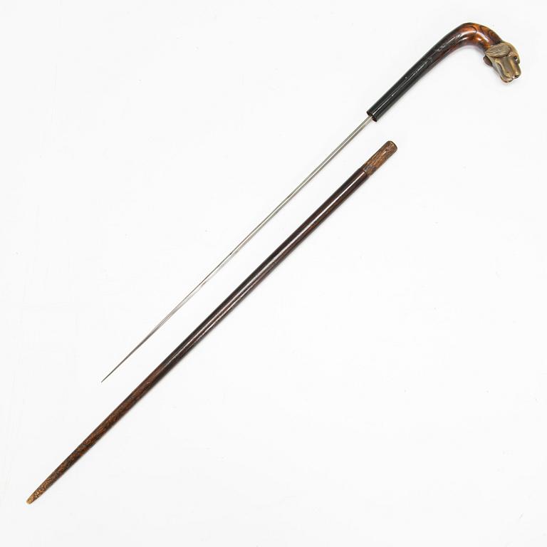 Kävelykeppi/ miekka, 1900-luvun alkupuoli.