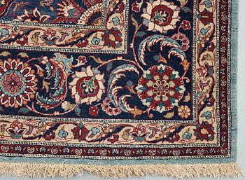 SEMI-ANTIQUE TEHERAN PART SILK. 313,5 x 213,5 cm.