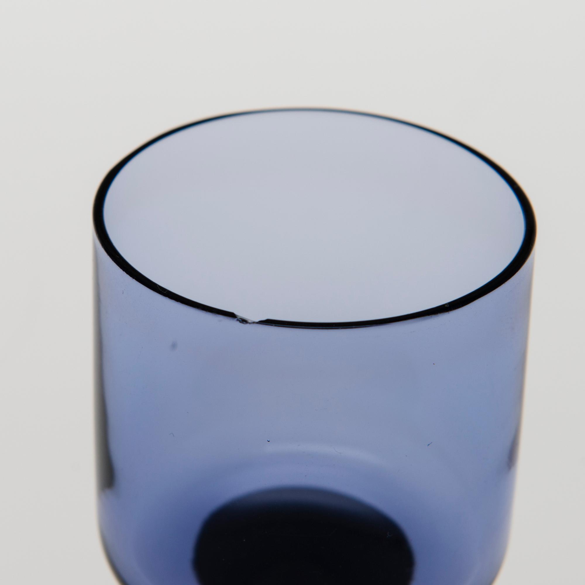 TAMARA ALADIN, LIKÖRKARAFF och LIKÖRGLAS, ett par, Riihimäen Lasi, 1961-64. Formgivna 1961.